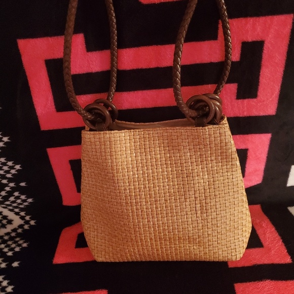 Maurizio Taiuti Handbags - Maurizio Taiuti Italian Straw-Look Shoulder Bag